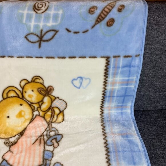 Northpoint Kids Bear & Bunny Soft Baby Blanket 43" x 55" Acrylic/Polyester - Picture 9 of 10